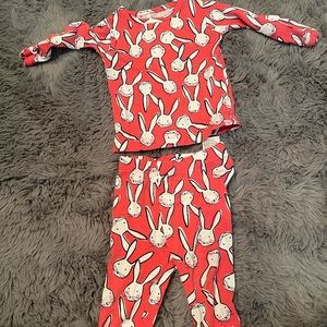 Baby Gap Long Bunny PJ Set 6-12 Months in Excellent Condition
